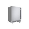 Avallon 24 Inch Wide 566 Cu Ft BuiltIn Compact Outdoor Refrigerator with Left Hinge AFR242SSODLH